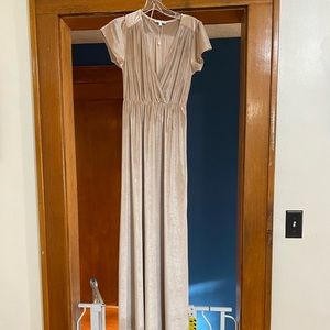 Baltic Born Sz S Velvet Beige Dress